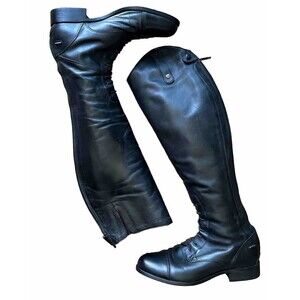 Ariat Women's 10010174 Heritage Contour Field Black Tall Riding Boots Size 9 B